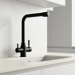 Aquanello Limpia RVS 3-weg Keukenkraan Zwart met Gefilterd Water BL-1600-LP